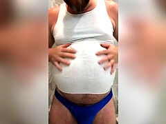 macpurc Beer stomach Speedo bathroom