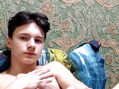 Jerking off after shower