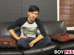 Solo twink stroking & pulling his dick for the camera