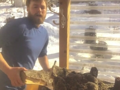 Wilderness dude shoots jizm all over torso to remain molten