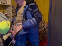 Stepfather Caught - Stepson And Friend Kiss Passionately And Then Fuck Juicily In The Closet - 453