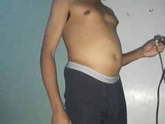 Big belly, air inflation, gay belly bloat