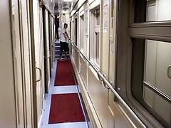 Gave a Blowjob in the Train Toile to a Stranger and Took Cum in His Mouth