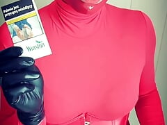 Smoking Tease With WInston Slim 100s.