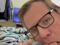 Hung daddy delivers massive cum load into eager mouth