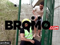 Rico Fatale and Tomm Dominate Each Others Cock Outside