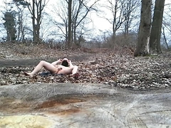 naked exhibition in forest