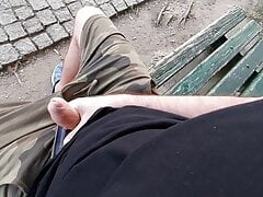 Relaxing & jerking in public, no cum