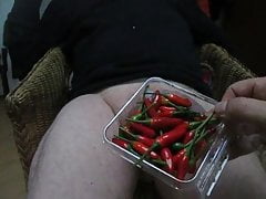 Chili pepper into my hole cock