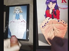 Ritsuko & Misato (NGE) Feet Cumtribute (with MamaFuckingMia)