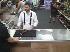 Straight pawnshop amateur cockriding for cash