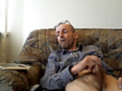 Older man cums, uomo, older cum