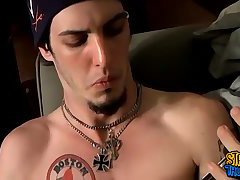 Axel gets his cock rock hard and jerks out a thick load