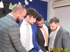 Fun after party foursome with [censored] and horny coworkers