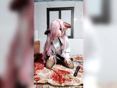 School Girl Elf Kigurumi Orgasm solo