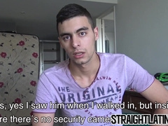 Gay for pay latino pounded bareback after POV blowjob