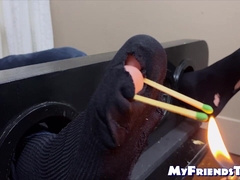 Hunky Drew Harper was locked up into a hotfoot by a hairy guy