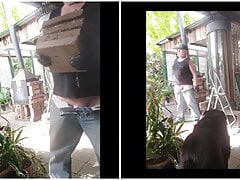 Paving and Pulling my Cock Outside