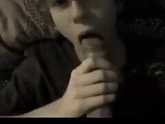 Twink shoves his cock into his friends mouth