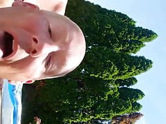 outdoor blowjob and swallow old friends