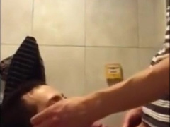 University Bathroom Face Fucking and Cum Swallowing 3