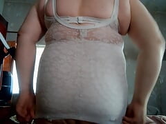 WIENER GIRL - female girdles and bra masturbating