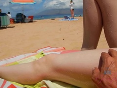 Amateur, Bikini, Corrida, Despelote, Orgasmo, Al aire libre, Pov, Público