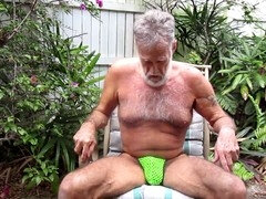 Sniffing cock, beard men, solo