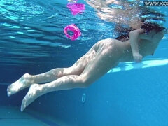 18, Hd, アウトドア, シャワー, 一人, ティーン, オッパイの, 水中