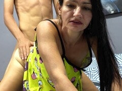 Enthousiasteling, Stel, Man die toekijkt, Moeder die ik wil neuken, Anaal likken, Stiefmoeder