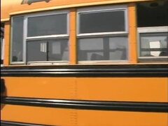 Americano, Mamada, Morena, Autobús, Semen en la boca, Polla, Sexo duro, Afeitado