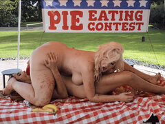 Blasen, Wettbewerb, Dildo, Hundestellung, Nahrung, Hd