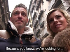 Hubby is asked to wait outside as Vicky Love works on cock