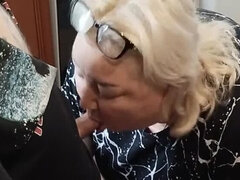 ぽっちゃり, チン, 日本人, 熟年, 淫乱熟女, 母, スペルマ, 驚き