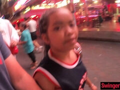 Enthousiasteling, Aziatisch, Pijpbeurt, Bruinharig, Zwart, Hardcore, Tiener, Thais