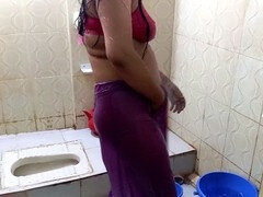 18, 素人, 浴室, 舞台裏, カップル, 浮気する, インド人, オマンコ