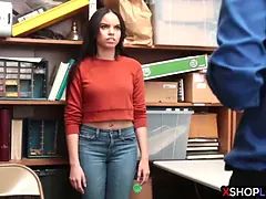 Coulisses, Sucer une bite, Attrapée, Domination, Bureau, Criant, Se déshabiller, Adolescente