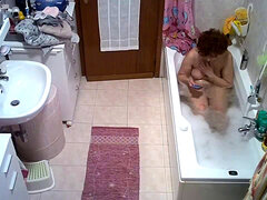 My wifey takes a tub