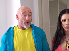 舐める尻, デカ尻, フェラチオ, 茶髪の, バック, ドレス, 乳首, オマンコ