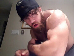 wooly muscle stud performs for aficionados.