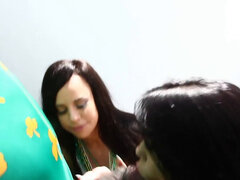 Seductive erotic babes craves threesome with big black cock