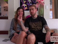 Blooming Bryan Gozzling and Kitty Carrera at behind the scene trailer