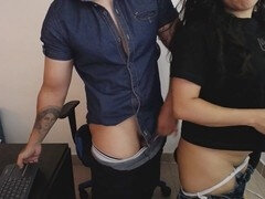 Wank, office, masturbation