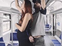 Fanny1 gets down with real public sex on the bus with a cumshot inside