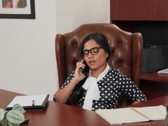 Alex Jones, Luna Star And Summer Col - Mulatto With A Big Ass Fucks With Her Colleague In The Office