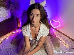 ASMR with cute brunette Amy Haze giving you a fierce handjob that will make you cum fast