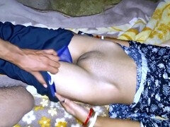 Couple, Tir de sperme, Défloration, Indienne, Petite femme, Chatte, Jarretelles, Adolescente