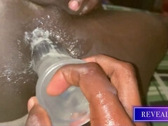 Afrikanisch, Leie, In den arsch, Paar, Dildo, Schwul, Hd, Wichsen