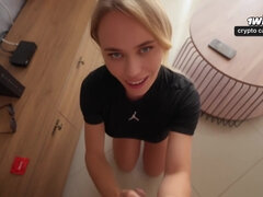 Amateur, Plage, Gros seins, Sucer une bite, Éjaculation interne, Pov, Public, Chatte