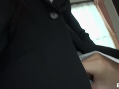 Asiatique, Chambre à dormir, Sucer une bite, Éjaculation interne, Embrassement, Huilée, Gicler, Vibromasseur